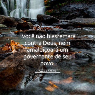 Picture 05 - Êxodo 22:28 BSL - “Você não blasfemará contra Deus, nem - Bible Verse Picture