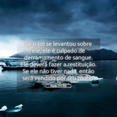 Picture 05 - Êxodo 22:3 BSL - Se o sol se levantou sobre ele, ele é culpado de - Bible Verse Picture
