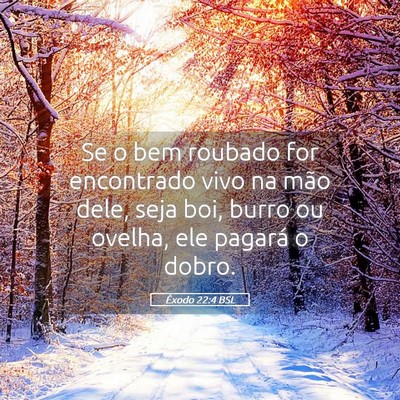 Picture 05 - Êxodo 22:4 BSL - Se o bem roubado for encontrado vivo na mão - Bible Verse Picture