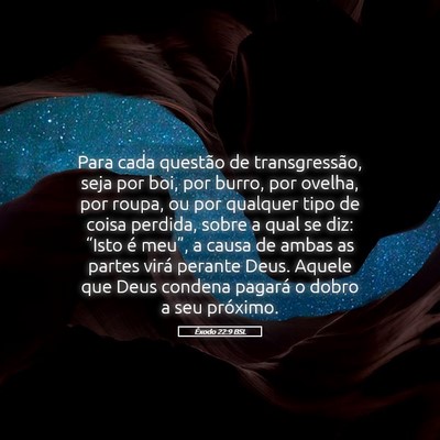 Picture 05 - Êxodo 22:9 BSL - Para cada questão de transgressão, seja por - Bible Verse Picture