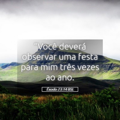 Picture 05 - Êxodo 23:14 BSL - “Você deverá observar uma festa para mim - Bible Verse Picture