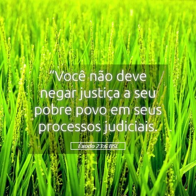 Picture 05 - Êxodo 23:6 BSL - “Você não deve negar justiça a seu pobre - Bible Verse Picture