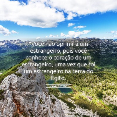 Picture 05 - Êxodo 23:9 BSL - “Você não oprimirá um estrangeiro, pois - Bible Verse Picture