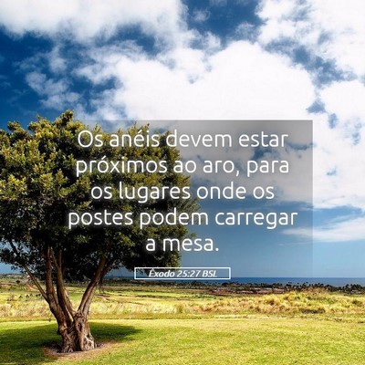 Picture 05 - Êxodo 25:27 BSL - Os anéis devem estar próximos ao aro, para os - Bible Verse Picture