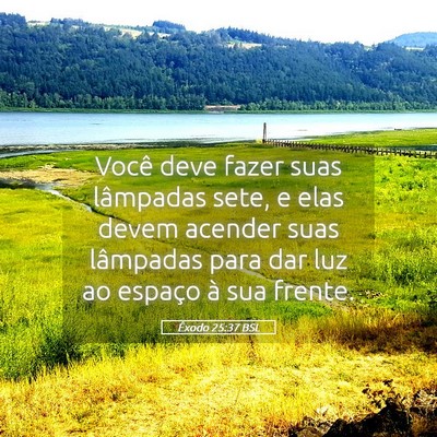 Picture 05 - Êxodo 25:37 BSL - Você deve fazer suas lâmpadas sete, e elas - Bible Verse Picture