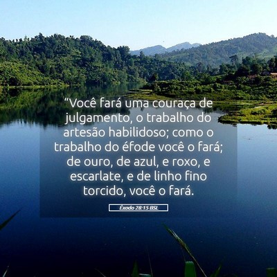 Picture 05 - Êxodo 28:15 BSL - “Você fará uma couraça de julgamento, o - Bible Verse Picture