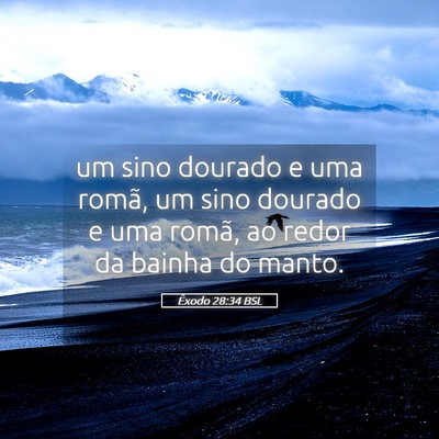Picture 05 - Êxodo 28:34 BSL - um sino dourado e uma romã, um sino dourado e - Bible Verse Picture