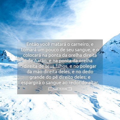 Picture 05 - Êxodo 29:20 BSL - Então você matará o carneiro, e tomará um - Bible Verse Picture