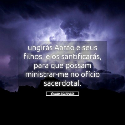 Picture 05 - Êxodo 30:30 BSL - ungirás Aarão e seus filhos, e os - Bible Verse Picture