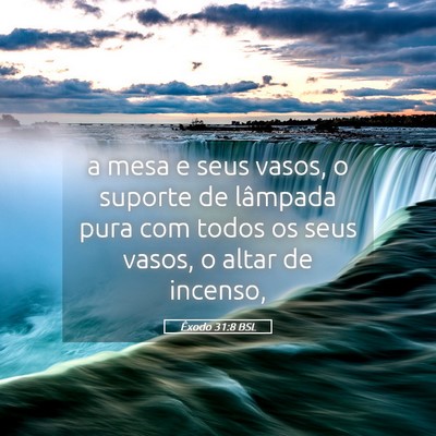 Picture 05 - Êxodo 31:8 BSL - a mesa e seus vasos, o suporte de lâmpada pura - Bible Verse Picture