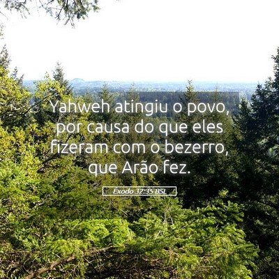 Picture 05 - Êxodo 32:35 BSL - Yahweh atingiu o povo, por causa do que eles - Bible Verse Picture