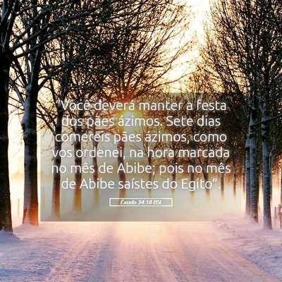 Picture 05 - Êxodo 34:18 BSL - “Você deverá manter a festa dos pães - Bible Verse Picture