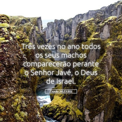 Picture 05 - Êxodo 34:23 BSL - Três vezes no ano todos os seus machos - Bible Verse Picture
