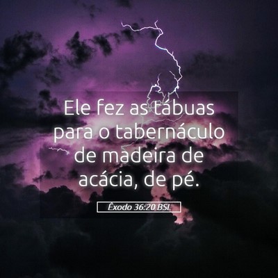 Picture 05 - Êxodo 36:20 BSL - Ele fez as tábuas para o tabernáculo de madeira - Bible Verse Picture