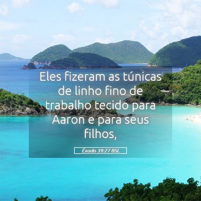 Picture 05 - Êxodo 39:27 BSL - Eles fizeram as túnicas de linho fino de - Bible Verse Picture