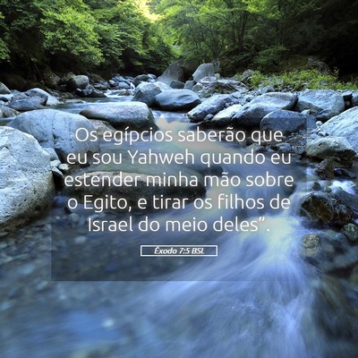 Picture 05 - Êxodo 7:5 BSL - Os egípcios saberão que eu sou Yahweh quando eu - Bible Verse Picture
