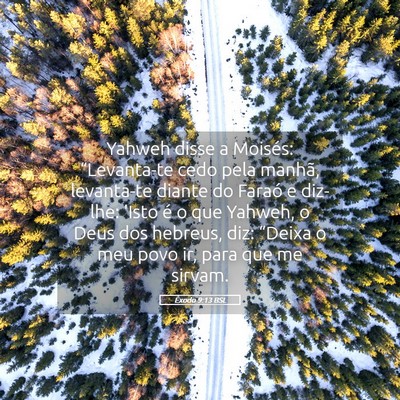 Picture 05 - Êxodo 9:13 BSL - Yahweh disse a Moisés: “Levanta-te cedo pela - Bible Verse Picture
