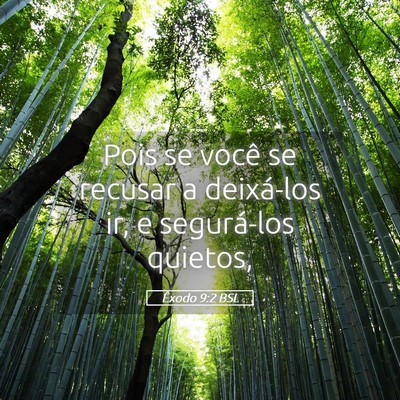 Picture 05 - Êxodo 9:2 BSL - Pois se você se recusar a deixá-los ir, e - Bible Verse Picture