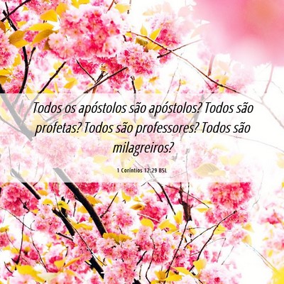 Picture 06 - 1 Coríntios 12:29 BSL - Todos os apóstolos são apóstolos? Todos são - Bible Verse Picture