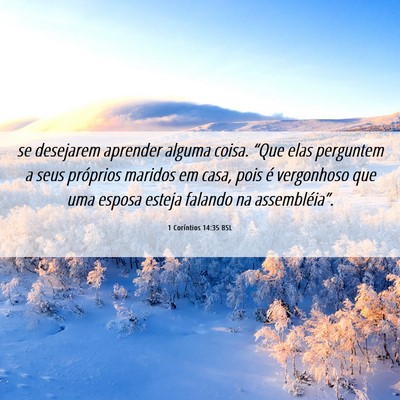 Picture 06 - 1 Coríntios 14:35 BSL - se desejarem aprender alguma coisa. “Que elas - Bible Verse Picture