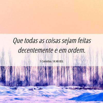 Picture 06 - 1 Coríntios 14:40 BSL - Que todas as coisas sejam feitas decentemente e - Bible Verse Picture