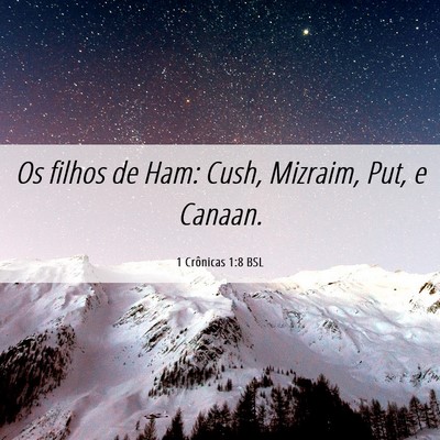 Picture 06 - 1 Crônicas 1:8 BSL - Os filhos de Ham: Cush, Mizraim, Put, e - Bible Verse Picture