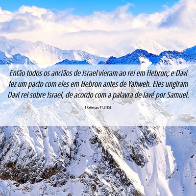 Picture 06 - 1 Crônicas 11:3 BSL - Então todos os anciãos de Israel vieram ao rei - Bible Verse Picture