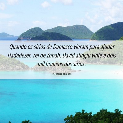Picture 06 - 1 Crônicas 18:5 BSL - Quando os sírios de Damasco vieram para ajudar - Bible Verse Picture