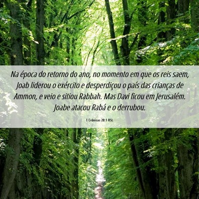 Picture 06 - 1 Crônicas 20:1 BSL - Na época do retorno do ano, no momento em que os - Bible Verse Picture