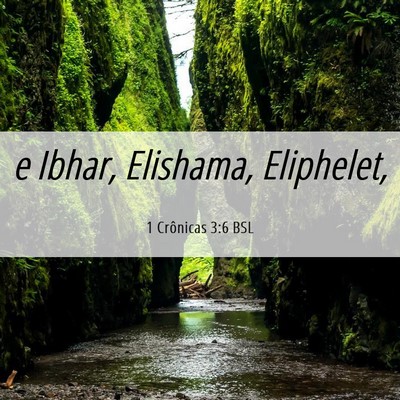Picture 06 - 1 Crônicas 3:6 BSL - e Ibhar, Elishama, - Bible Verse Picture
