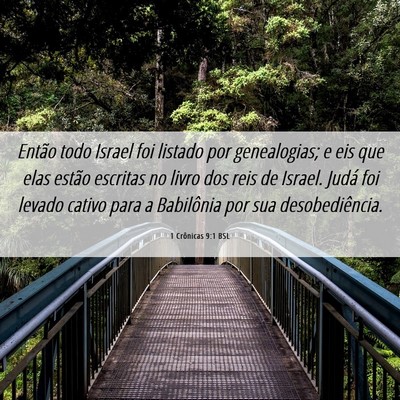 Picture 06 - 1 Crônicas 9:1 BSL - Então todo Israel foi listado por genealogias; e - Bible Verse Picture