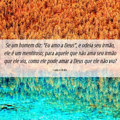 Picture 06 - 1 João 4:20 BSL - Se um homem diz: “Eu amo a Deus”, e odeia seu - Bible Verse Picture