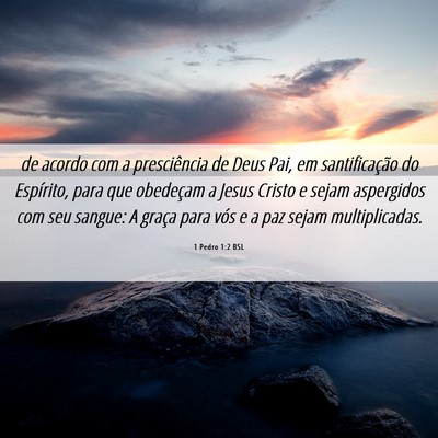 Picture 06 - 1 Pedro 1:2 BSL - de acordo com a presciência de Deus Pai, em - Bible Verse Picture