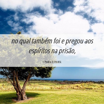 Picture 06 - 1 Pedro 3:19 BSL - no qual também foi e pregou aos espíritos na - Bible Verse Picture