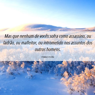 Picture 06 - 1 Pedro 4:15 BSL - Mas que nenhum de vocês sofra como assassino, ou - Bible Verse Picture