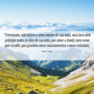 Picture 06 - 1 Reis 11:34 BSL - “'Entretanto, não tirarei o reino inteiro de - Bible Verse Picture