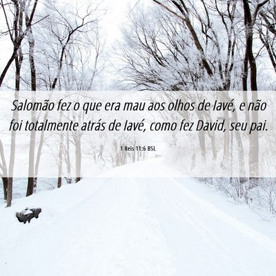 Picture 06 - 1 Reis 11:6 BSL - Salomão fez o que era mau aos olhos de Iavé, e - Bible Verse Picture