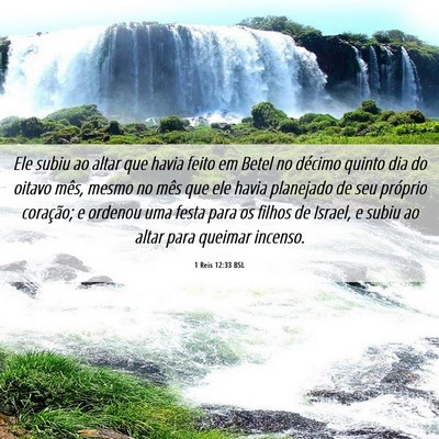 Picture 06 - 1 Reis 12:33 BSL - Ele subiu ao altar que havia feito em Betel no - Bible Verse Picture