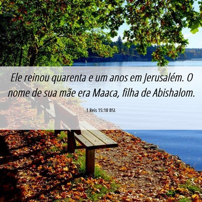 Picture 06 - 1 Reis 15:10 BSL - Ele reinou quarenta e um anos em Jerusalém. O - Bible Verse Picture