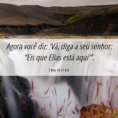 Picture 06 - 1 Reis 18:11 BSL - Agora você diz: 'Vá, diga a seu senhor: “Eis - Bible Verse Picture