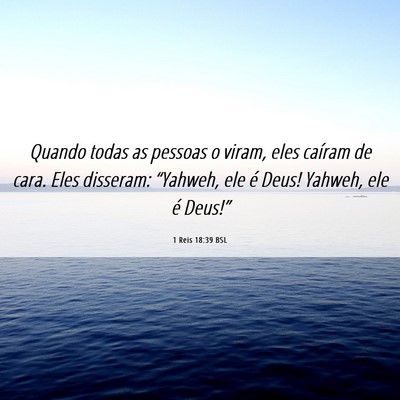 Picture 06 - 1 Reis 18:39 BSL - Quando todas as pessoas o viram, eles caíram de - Bible Verse Picture