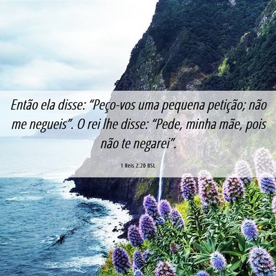 Picture 06 - 1 Reis 2:20 BSL - Então ela disse: “Peço-vos uma pequena - Bible Verse Picture