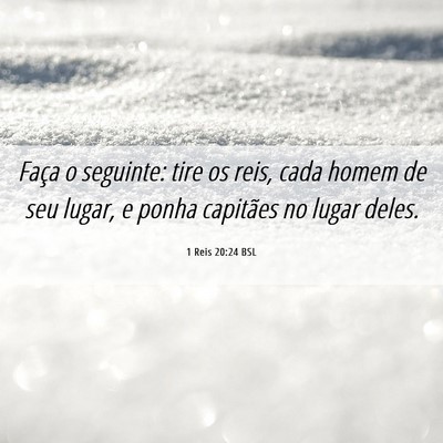 Picture 06 - 1 Reis 20:24 BSL - Faça o seguinte: tire os reis, cada homem de seu - Bible Verse Picture