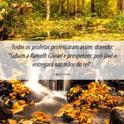 Picture 06 - 1 Reis 22:12 BSL - Todos os profetas profetizaram assim, dizendo: - Bible Verse Picture