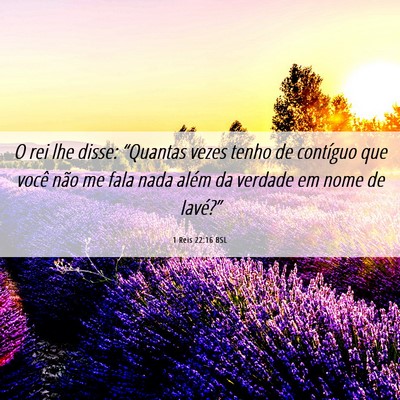 Picture 06 - 1 Reis 22:16 BSL - O rei lhe disse: “Quantas vezes tenho de - Bible Verse Picture