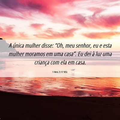 Picture 06 - 1 Reis 3:17 BSL - A única mulher disse: “Oh, meu senhor, eu e - Bible Verse Picture