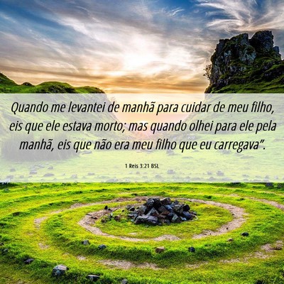 Picture 06 - 1 Reis 3:21 BSL - Quando me levantei de manhã para cuidar de meu - Bible Verse Picture