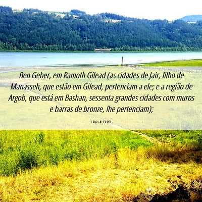 Picture 06 - 1 Reis 4:13 BSL - Ben Geber, em Ramoth Gilead (as cidades de Jair, - Bible Verse Picture