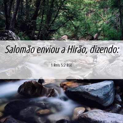 Picture 06 - 1 Reis 5:2 BSL - Salomão enviou a Hirão, - Bible Verse Picture