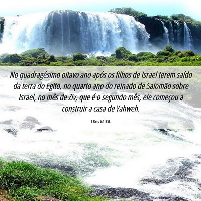 Picture 06 - 1 Reis 6:1 BSL - No quadragésimo oitavo ano após os filhos de - Bible Verse Picture